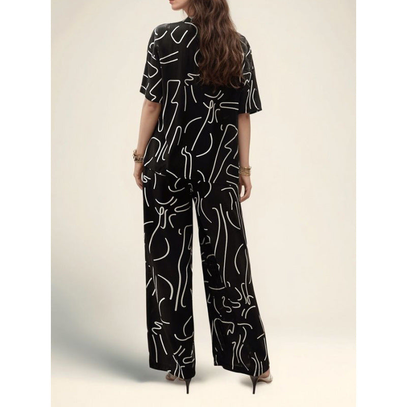 Lune London abstract pattern loungewear set for women
