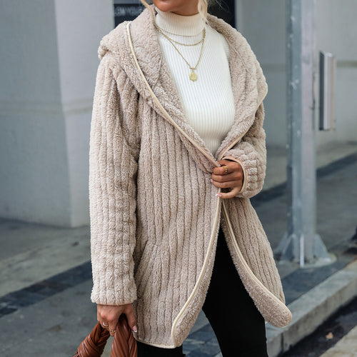 Ladies long soft jacket with structured design Amarae