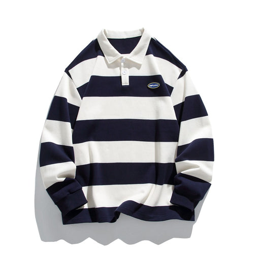 Ladies Elegant Polo Sweater with Chic and Stylish Striped Design