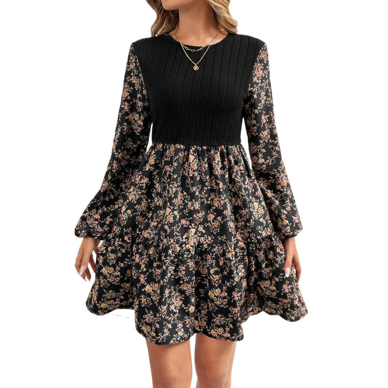 Leisure dress for women with voluminous skirt and balloon sleeves Lune London