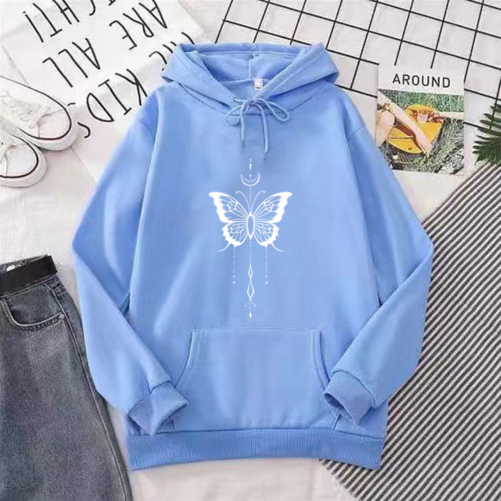 Women's hoodie with stylish butterfly motif Chic & Stil