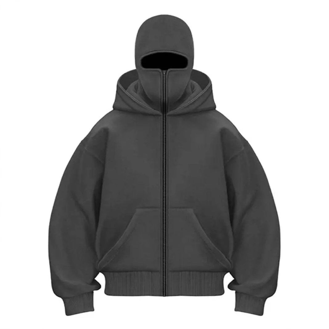 Trendy hooded jacket for women with high collar Lune London