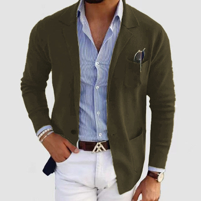 Casual knit jacket for men with practical pockets and comfortable fit Lune London