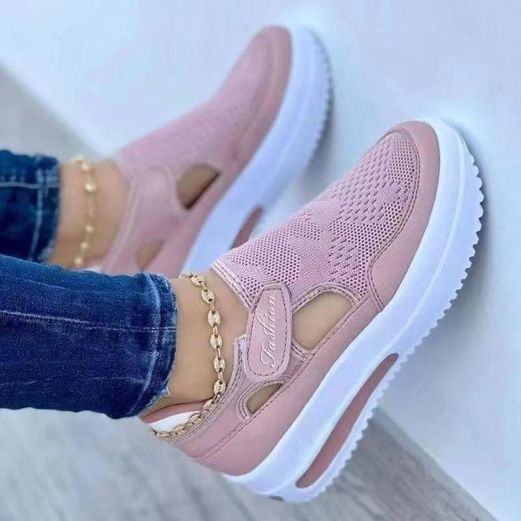 Women's slip-on sports sneakers with breathable material upper Lune London