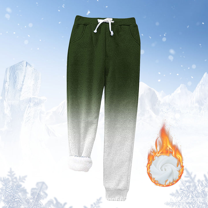 Fleece jogger pants for women with warm inner lining and elastic waistband Lune London