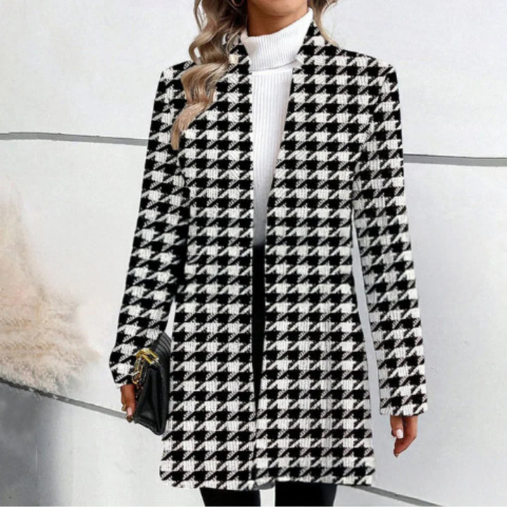 Elegant checkered coat for women Amarae