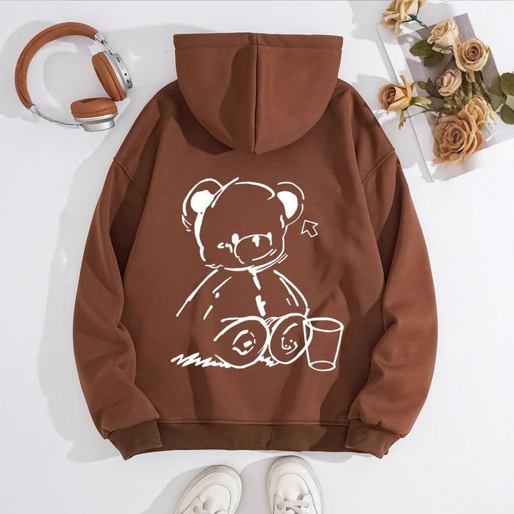 Women's Hoodie with Casual Bear Design Chic & Stil