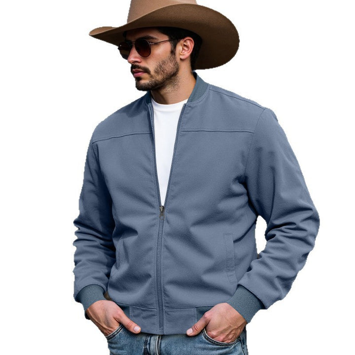 Casual men's velvet bomber jacket with elastic edges Lune London