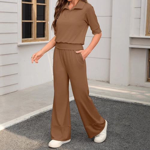 Ensemble de loisirs pour femmes en deux pièces avec coupe décontractée et détails à la mode Chic & Stil