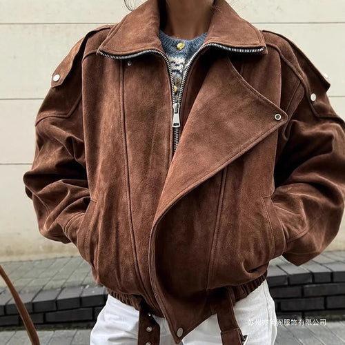Trendy Plus Size Faux Leather Jacket for Women Amarae
