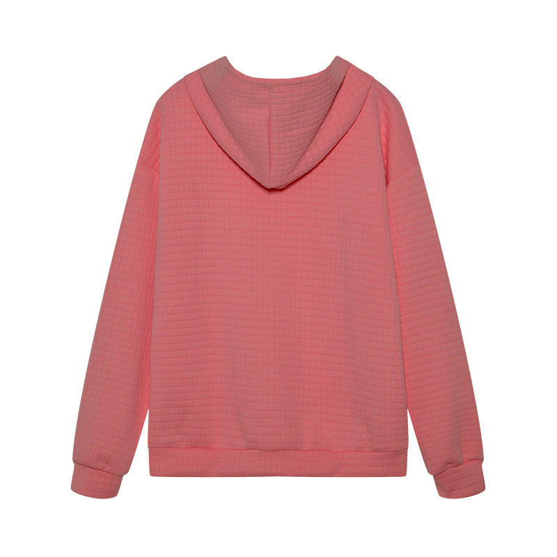 Ladies stylish hoodie with textured fabric Lune London