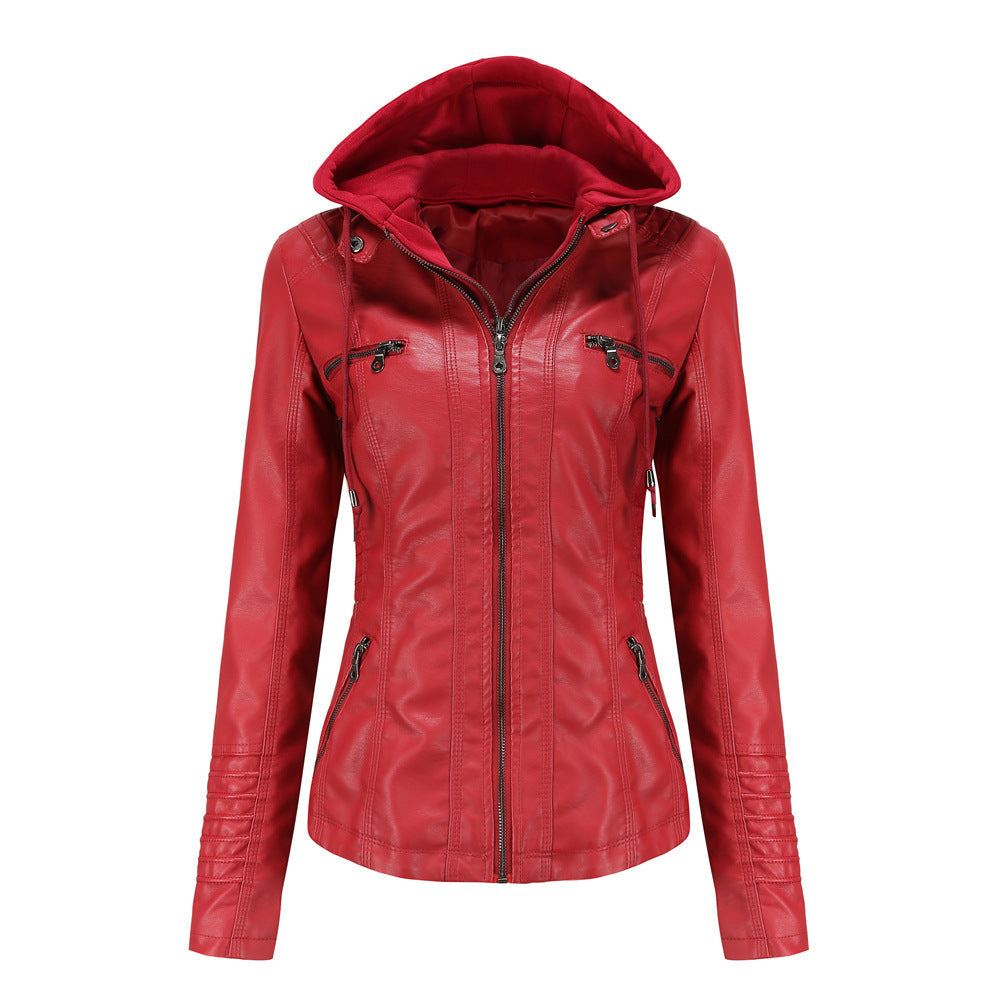 Lune London | Leather jacket - With hood - Fitted cut - Versatile & Stylish