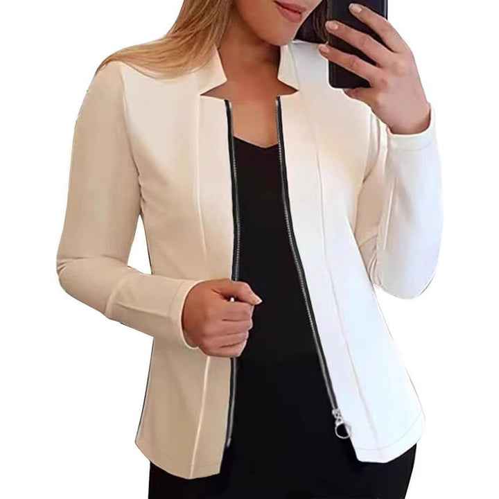 Veste élégante pour femmes avec fermeture éclair intégrale et coupe slim Lune London