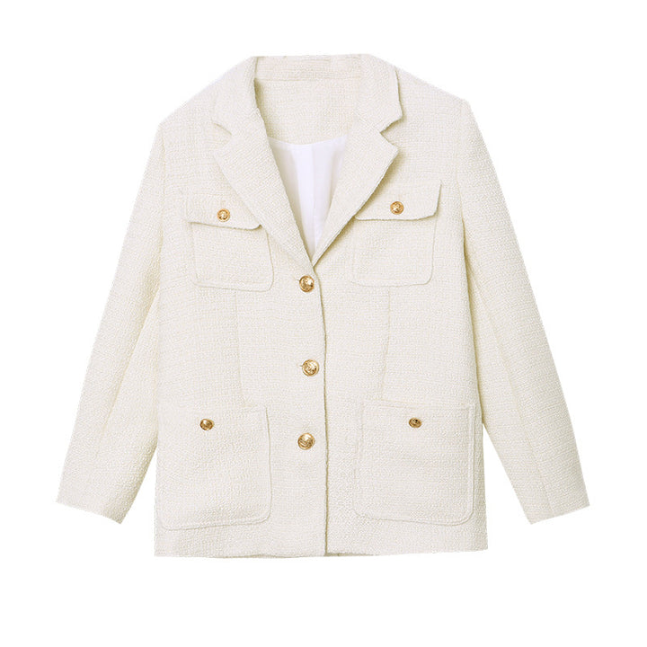 Women's modern boucle blazer jacket with practical pockets Chic & Stil