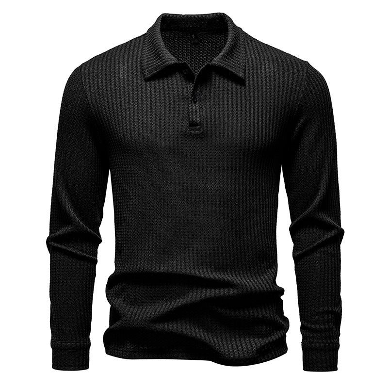 Men's polo shirt with textured surface and modern collar Lune London