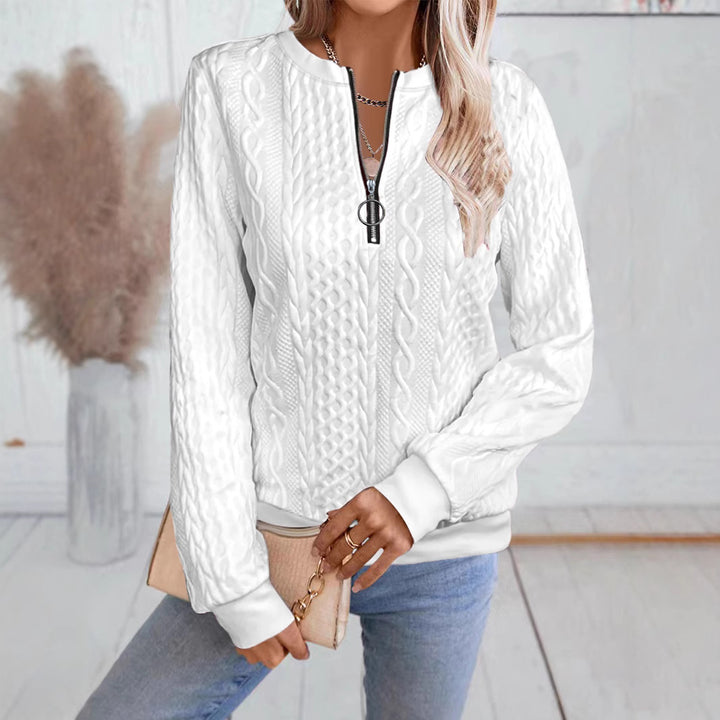 Lune London women's zip-up knitted sweater