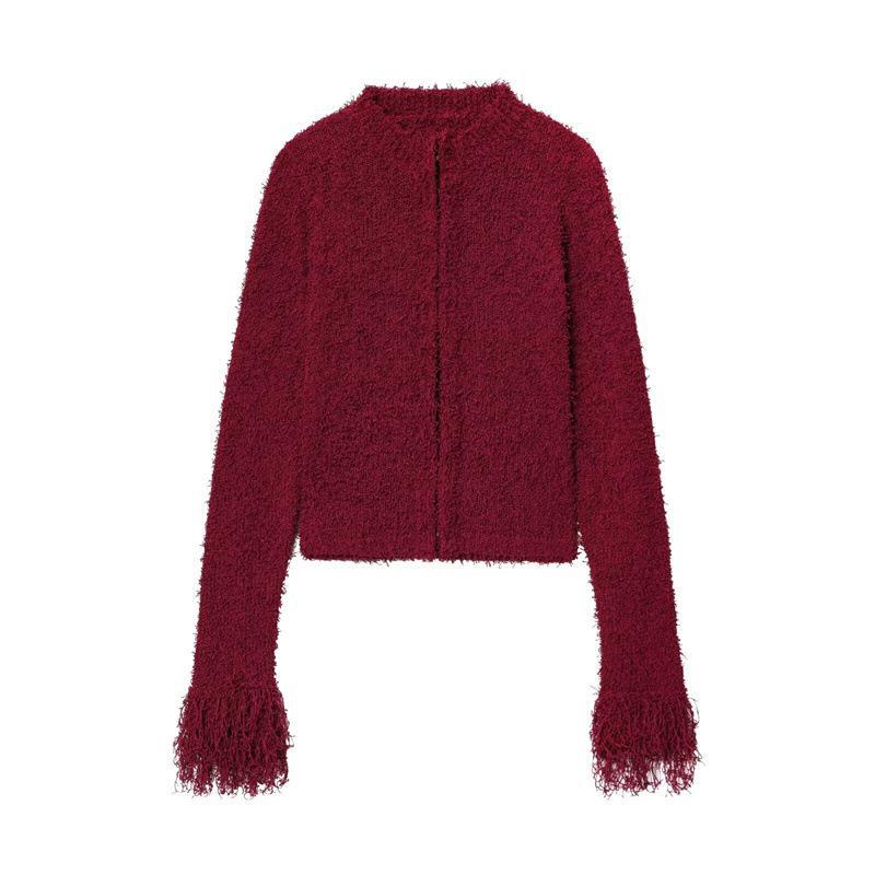 Ladies Cozy Knit Sweater with Eye-Catching Sleeves Lune London
