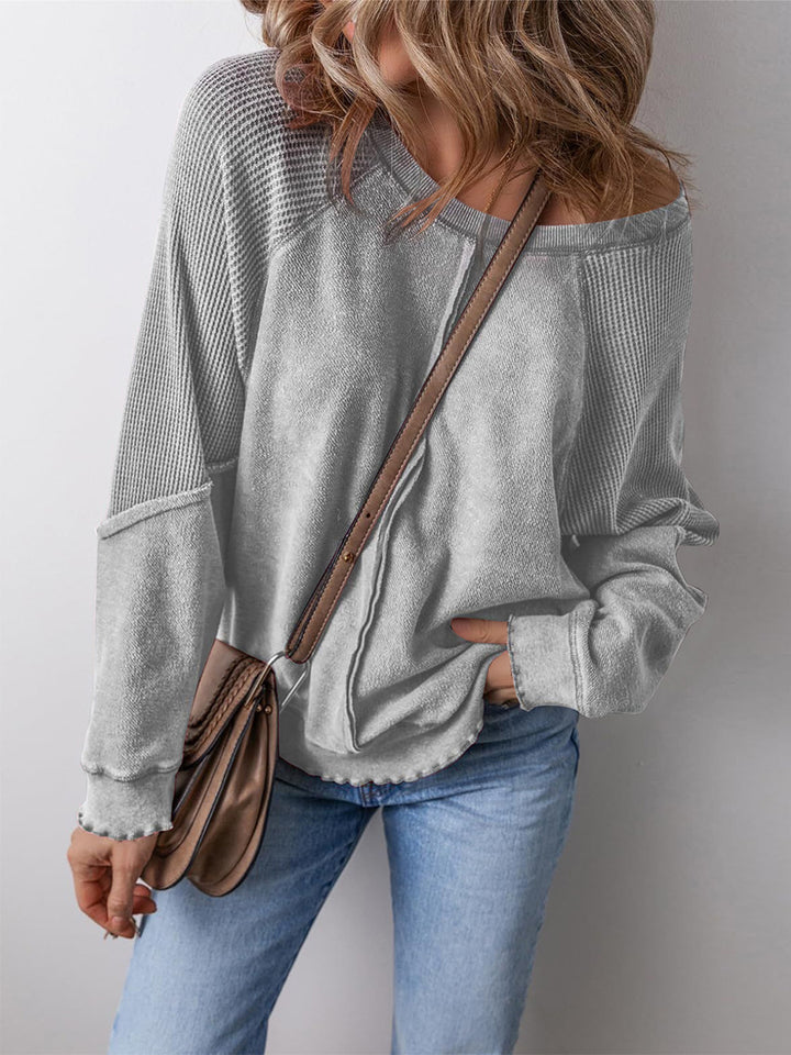 Pull femme décontracté avec décolleté large Lune London