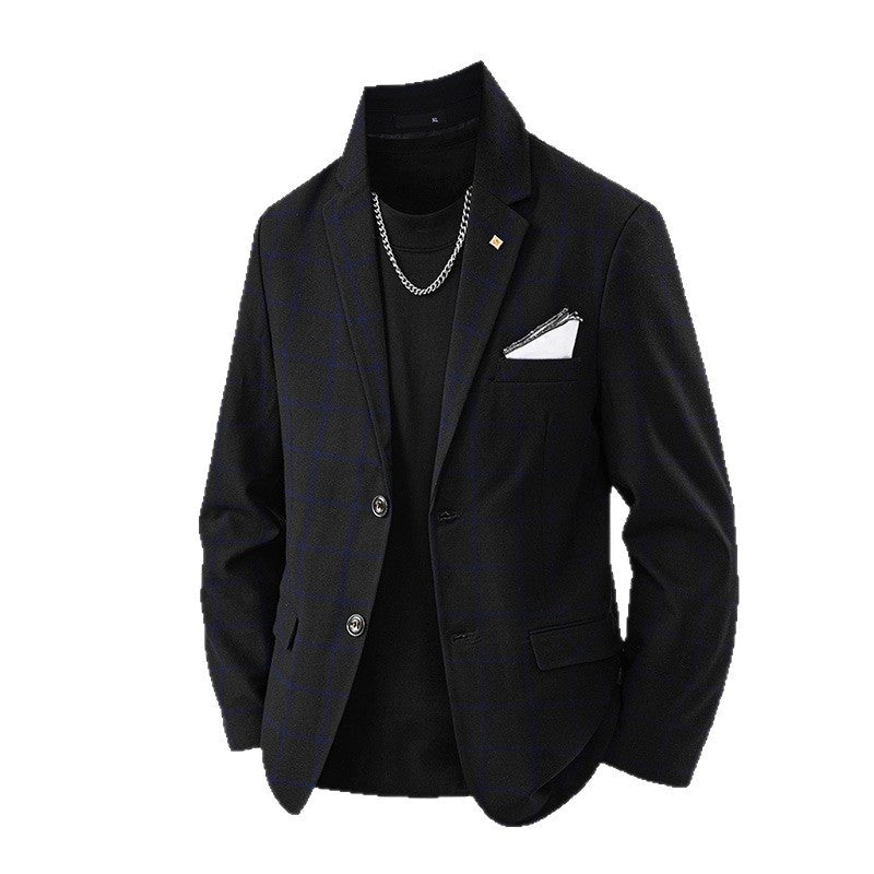 Elegant men's blazer with a checked design and a fine inner lining Lune London