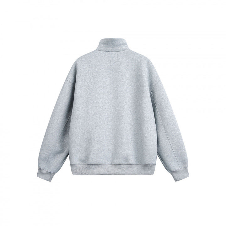 Unisex Lockeres Sweatshirt with short zipper, stand-up collar, and cotton fleece inside Amarae