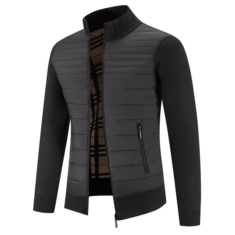 Casual quilted jacket for men with knit sleeves Lune London