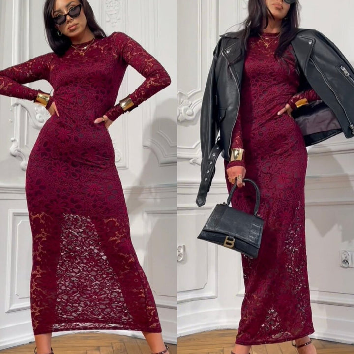 Elegant lace midi dress Lune London