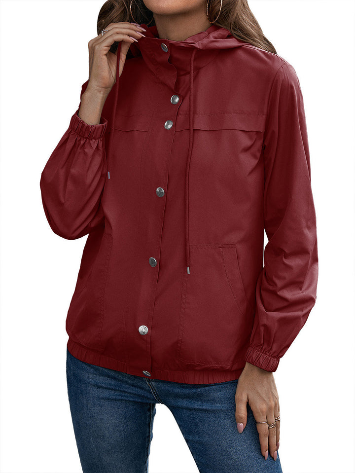 Functional jacket for women with hood and elastic cuffs Lune London