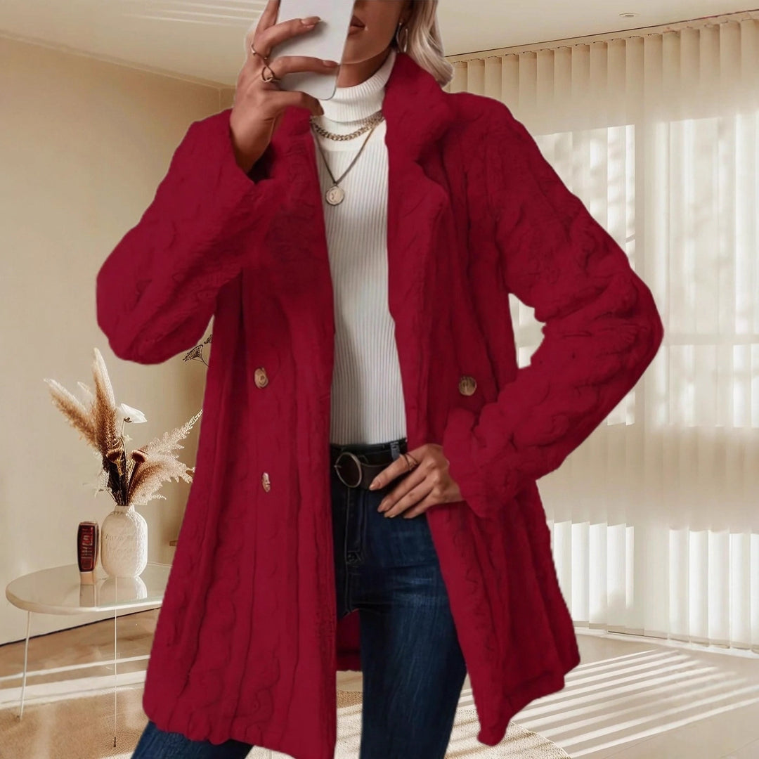Manteau en tricot pour femmes avec une texture spéciale et des détails de boutons élégants Chic & Stil