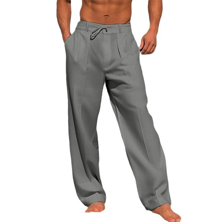 Loose summer pants for men with elastic waist and practical pockets Lune London