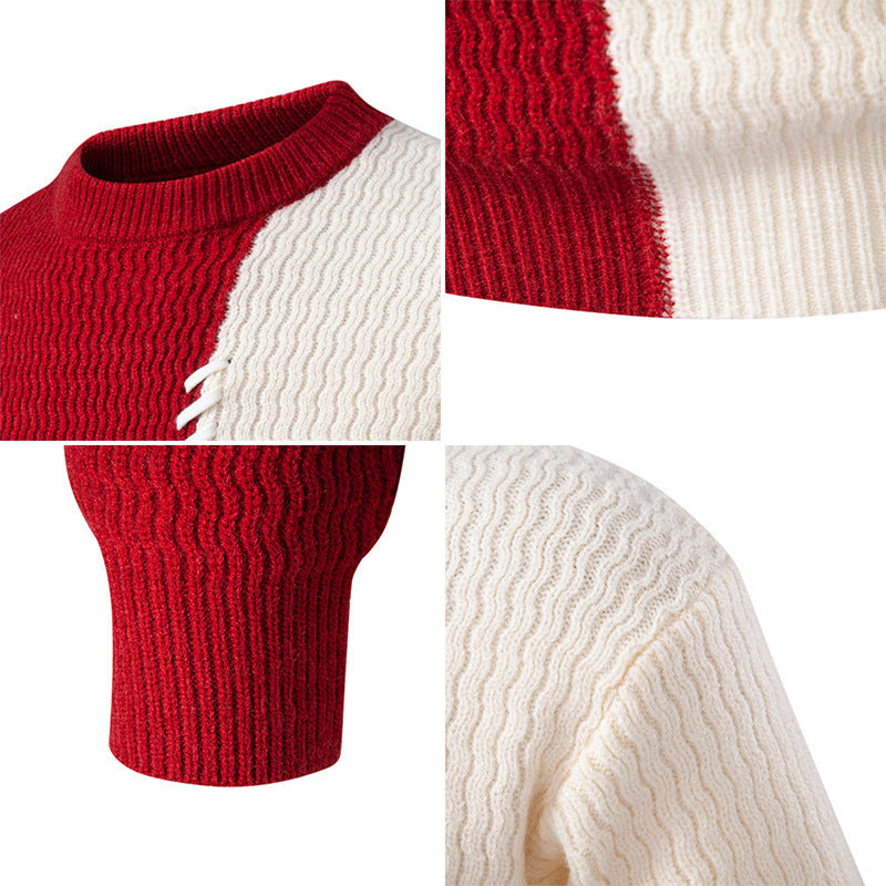 Trendy wool sweater for men with innovative structural details and a unique Lune London design