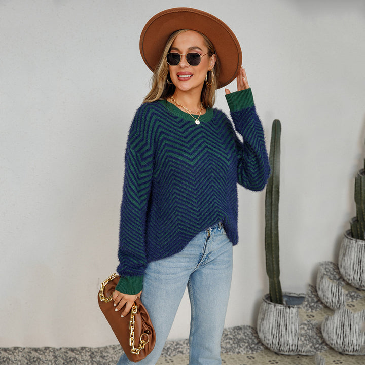 Pull pour femmes avec motif en chevrons Chic & Stil