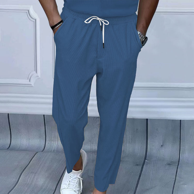 Casual men's jogger pants with elastic waistband and convenient pockets Lune London