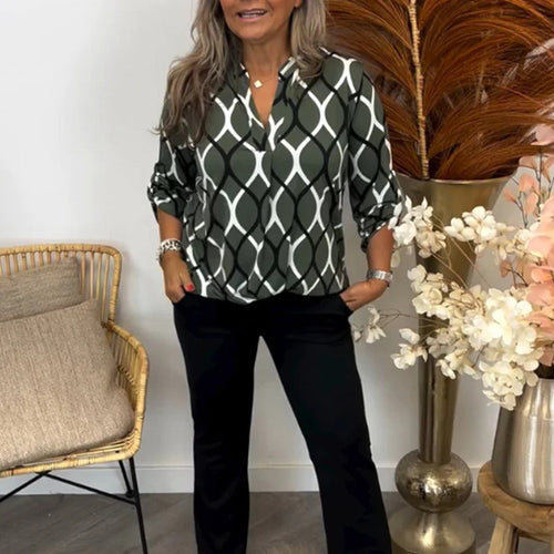 Blouse pour femmes avec motif graphique et poches latérales Chic & Stil