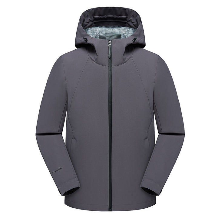 Men's three-layer softshell hooded jacket with seam-sealed weather protection membrane and ergonomic cut Amarae
