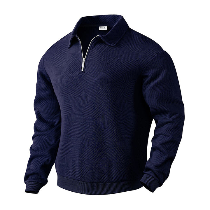 Fine knit pullover for men with high collar Lune London