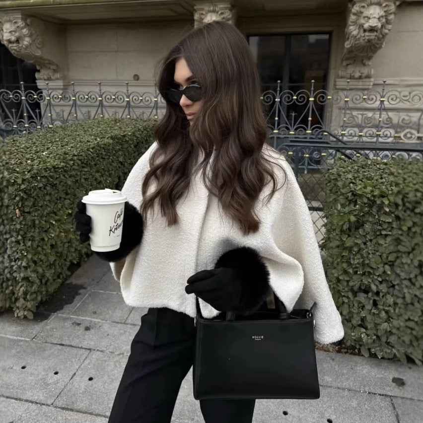 Ladies elegant hoodie jacket with versatile cut in luxurious textile Amarae