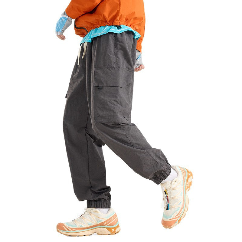 Men's Lightweight Utility Cargo Pants made of Ripstop with Elastic Hem and Multiple Pockets Amarae
