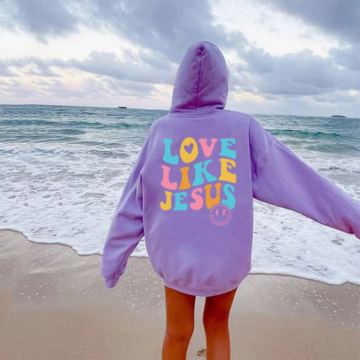 Women's Oversized Hoodie with Colorful Print Chic & Stil
