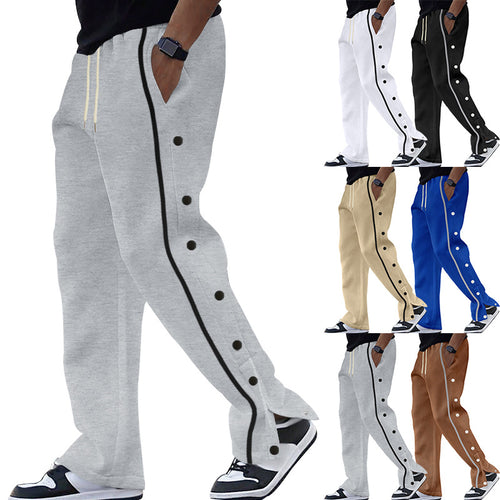 Amarae women's sporty leisure pants with snap buttons and elastic waist