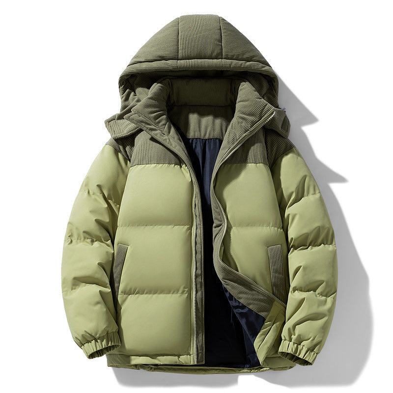 Ladies warm quilted jacket with removable hood and high collar Lune London
