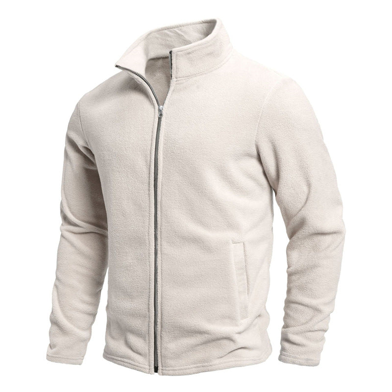 Men's fleece jacket with high collar and zipper Lune London