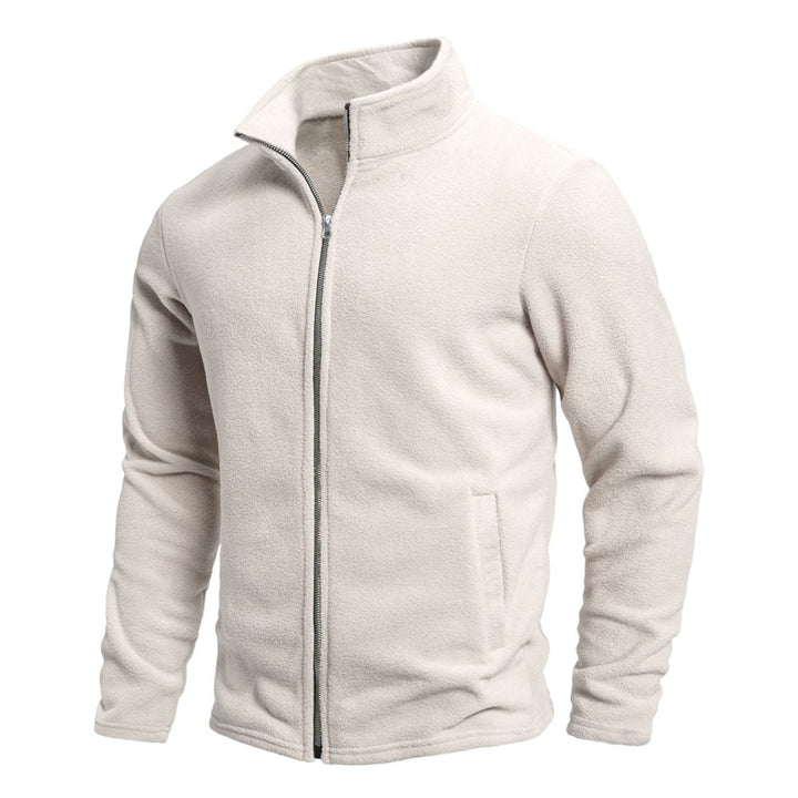 Men's fleece jacket with high collar and zipper Lune London