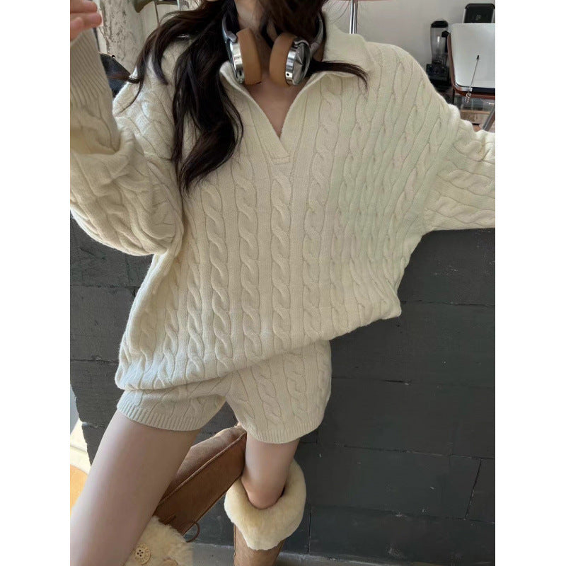 Sweater chunky en tricot pour femmes avec motif en câble Chic & Stil