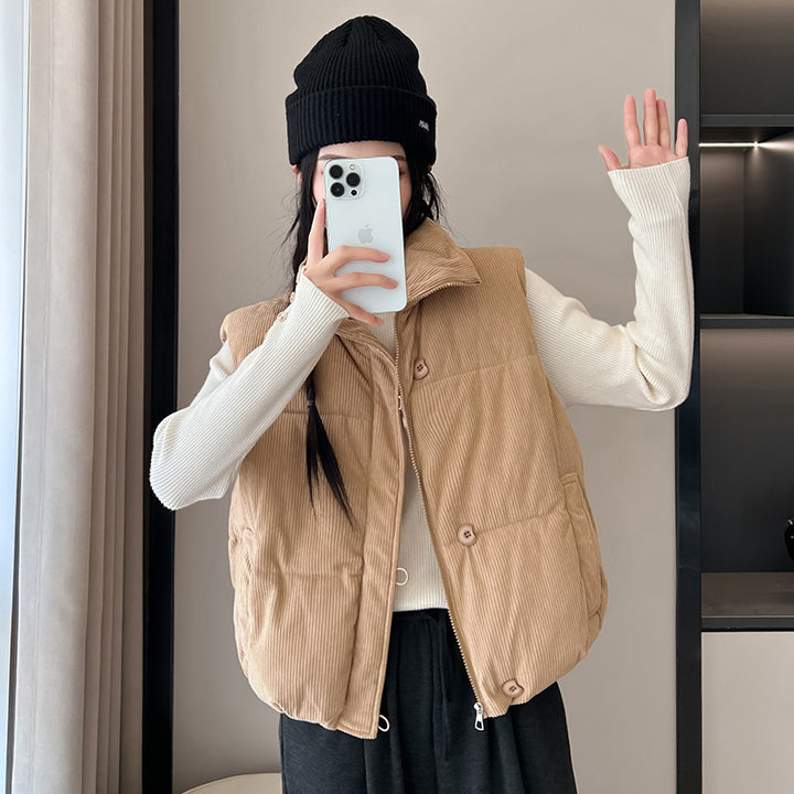 Ladies Comfortable quilted gilet with high pockets Amarae