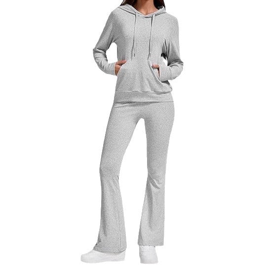 Lady hooded sports set with flared pants Lune London