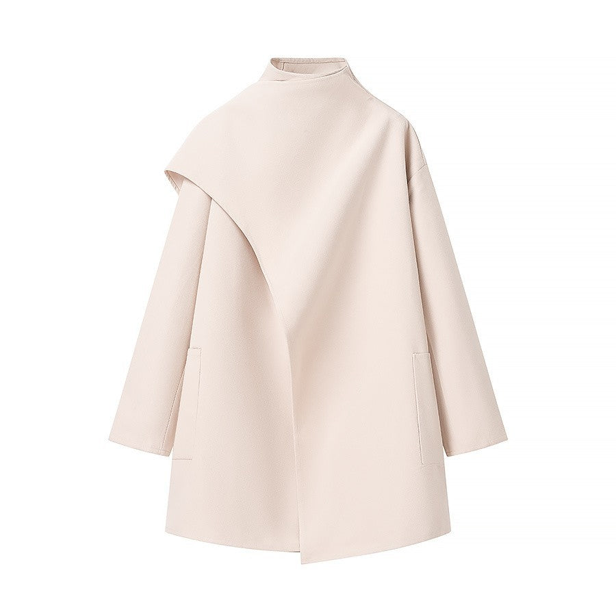 Lune London | Standing Collar Cape-Style Coat