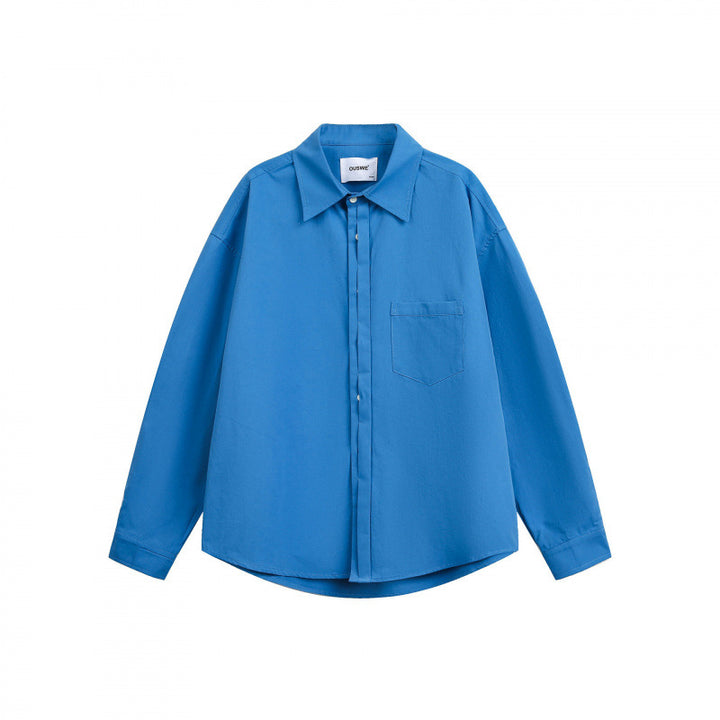 Unisex Oversized Shirt with concealed button placket and chest pocket Amarae