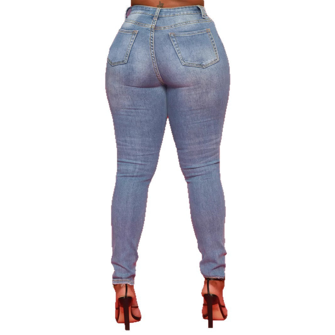 Ladies Sculpting High-Waist Skinny Jeans with shaping comfort waistband Amarae
