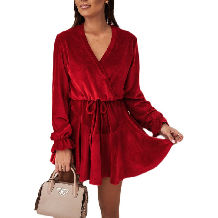 Wrap dress for women with ruffles and soft material Lune London