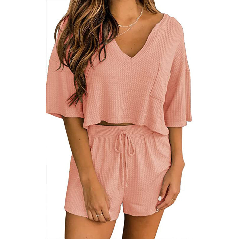 Lune London Women's Waffle Knit Loungewear Set